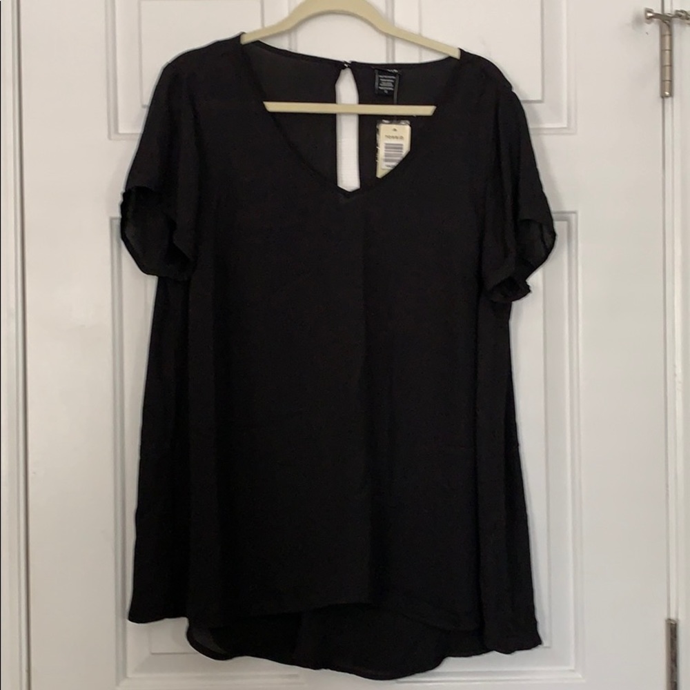 Black Sheer Top Layer Back